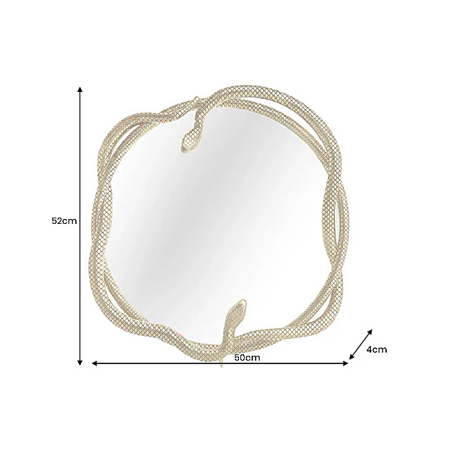 Zrkadlo 45786 Snake Ø50cm Zlaté