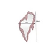 Zrkadlo 48183 Fluidum 77x150cm Červené