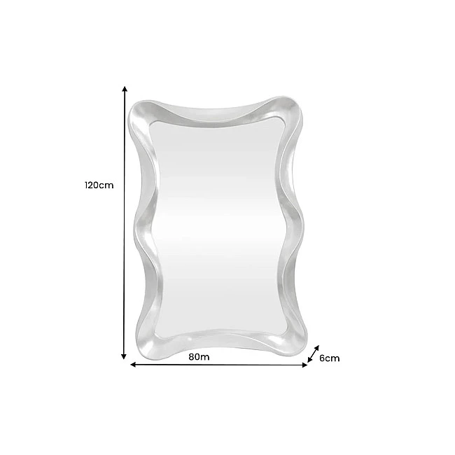 Zrkadlo Alice 48189 120x80cm Strieborné