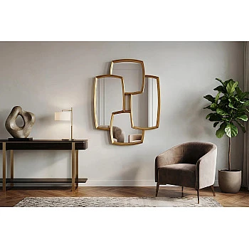 Zrkadlo Quadra 48190 90x70cm Zlaté