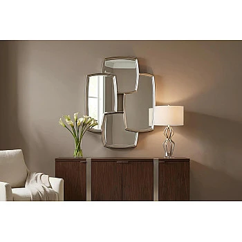 Zrkadlo Quadra 48191 90x70cm Strieborné