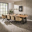 Jedálenský stôl 20-35 Stam 300x100cm Acacia natural