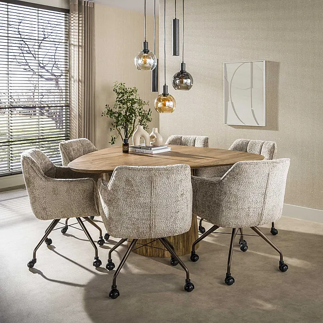 Jedálenský stôl Trojuholník 22-83 Wave 150cm Drevo Mango