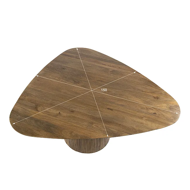 Jedálenský stôl Trojuholník 22-83 Wave 150cm Drevo Mango