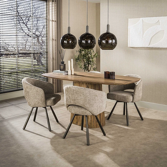 Jedálenský stôl 22-94 Wave 180x90cm Masív Drevo Mango