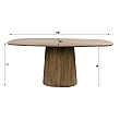 Jedálenský stôl 22-94 Wave 180x90cm Masív Drevo Mango