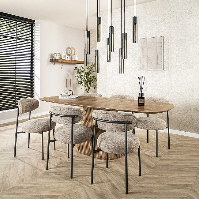 Jedálenský stôl 22-98 Wave 215x105cm Masív Drevo Mango