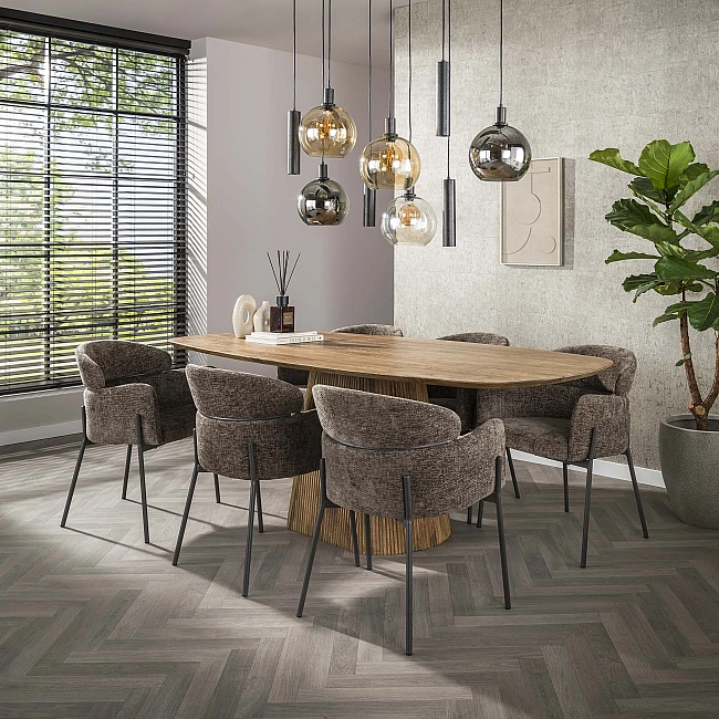 Jedálenský stôl 22-98 Wave 215x105cm Masív Drevo Mango