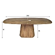 Jedálenský stôl 22-98 Wave 215x105cm Masív Drevo Mango