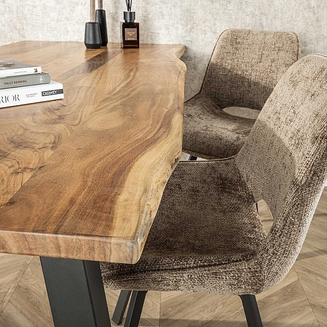Jedálenský stôl 25-07 180x90cm Drevo Acacia natural