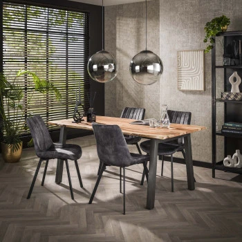 Jedálenský stôl 25-07 180x90cm Drevo Acacia natural