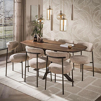 Jedálenský stôl 29-75B Arhus 180x90cm Drevo Hnedá Acacia