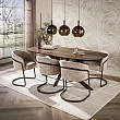 Jedálenský stôl 29-77B Arhus 215x105cm Drevo Hnedá Acacia
