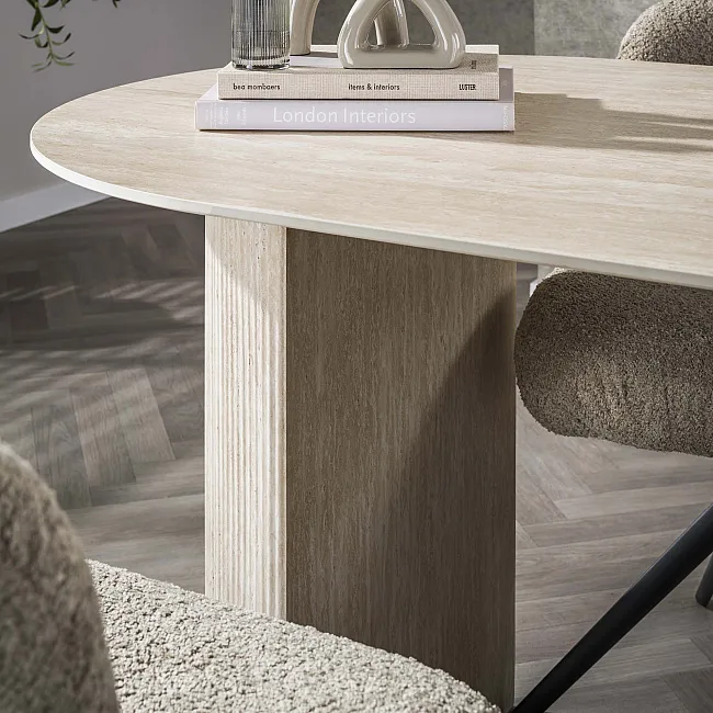 Jedálenský stôl 45-66 Romano 180x90cm Ceramic Travertine