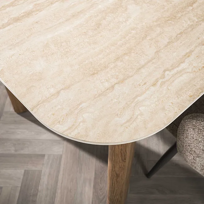 Jedálenský stôl 45-69 Romano 180x90cm Ceramic Travertine