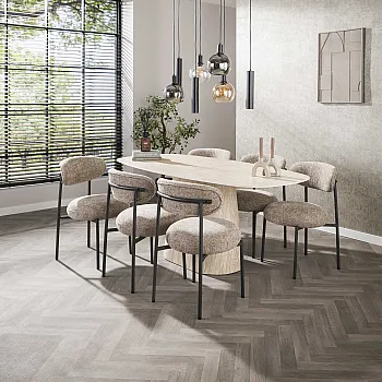 Jedálenský stôl 45-70 Centro 180x90cm Ceramic Travertine