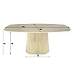 Jedálenský stôl 45-70 Centro 180x90cm Ceramic Travertine