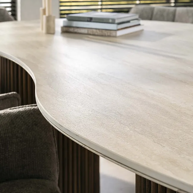 Jedálenský stôl 45-74 Romano 215x122cm Ceramic Travertine