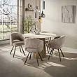 Jedálenský stôl 45-76 Romano Ø120cm Ceramic Travertine