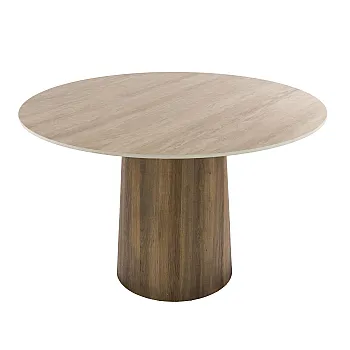Jedálenský stôl 45-76 Romano Ø120cm Ceramic Travertine