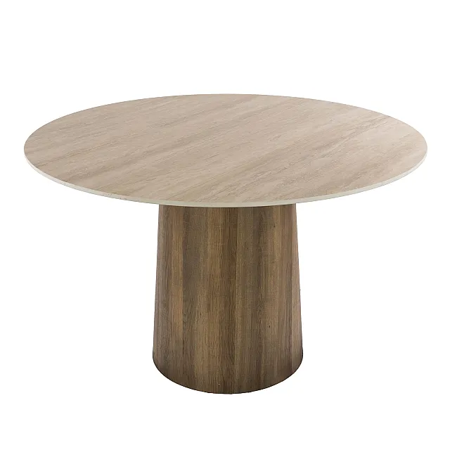 Jedálenský stôl 45-76 Romano Ø120cm Ceramic Travertine