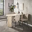 Jedálenský stôl k stene 45-82 Romano 140x80cm Ceramic Travertine