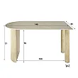 Jedálenský stôl k stene 45-82 Romano 140x80cm Ceramic Travertine