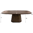 Jedálenský stôl 55-93 Central 180x90cm Masív Drevo Acacia