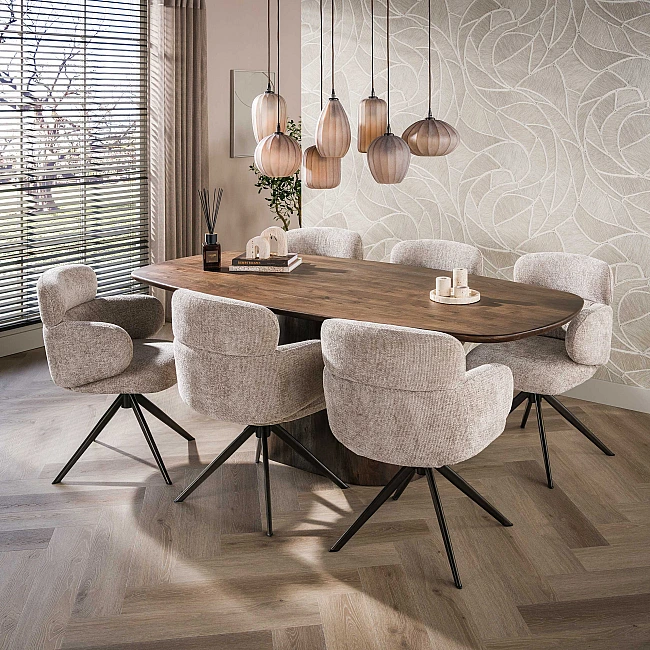 Jedálenský stôl 55-94 Central 215x105cm Masív Drevo Acacia