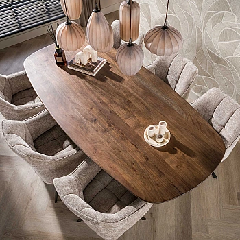 Jedálenský stôl 55-94 Central 215x105cm Masív Drevo Acacia 