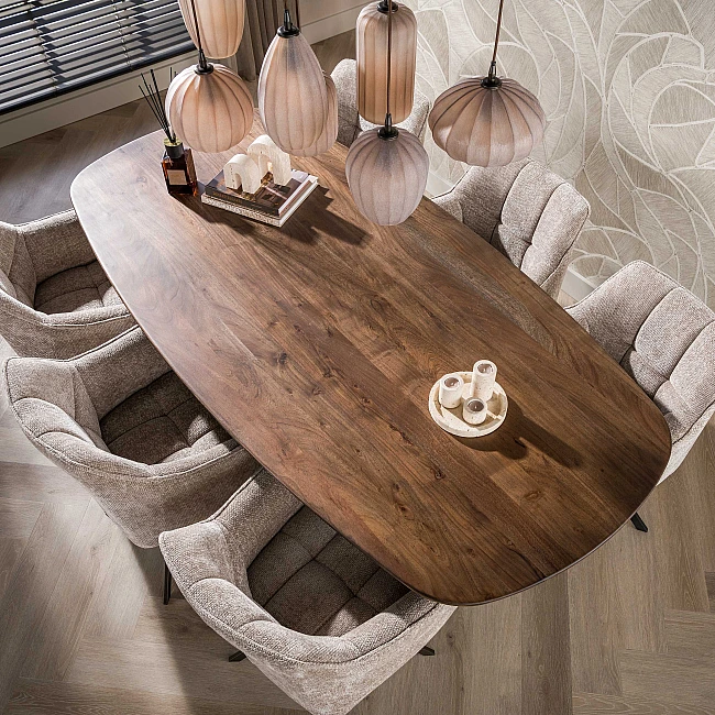 Jedálenský stôl 55-94 Central 215x105cm Masív Drevo Acacia