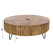 Konferenčný stôl 23-33 Wave Ø120cm Drevo Mango