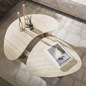 Konferenčný stôl Romano 2-set Ceramic Travertine