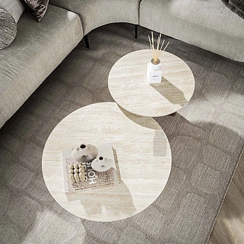 Konferenčný stôl 45-62 Romano 2-set Ceramic Travertine