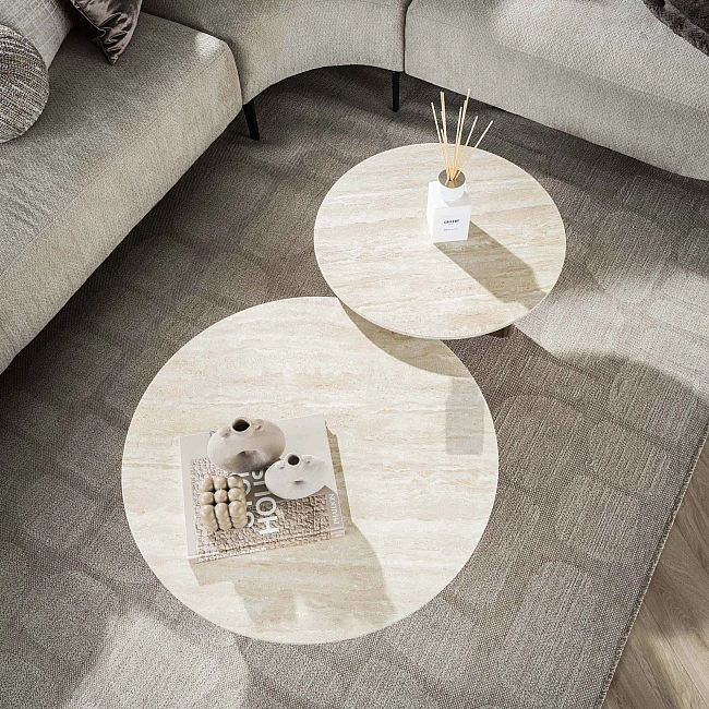 Konferenčný stôl 45-62 Romano 2-set Ceramic Travertine