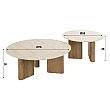 Konferenčný stôl 45-62 Romano 2-set Ceramic Travertine
