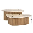 Konferenčný stôl 45-63 Romano 2-set Ceramic Travertine