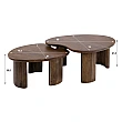 Konferenčný stôl 55-80 Mova 2-set Drevo Acacia