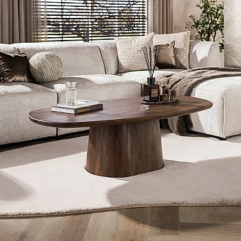 Konferenčný stôl 55-91 Central 135x70cm Drevo Acacia