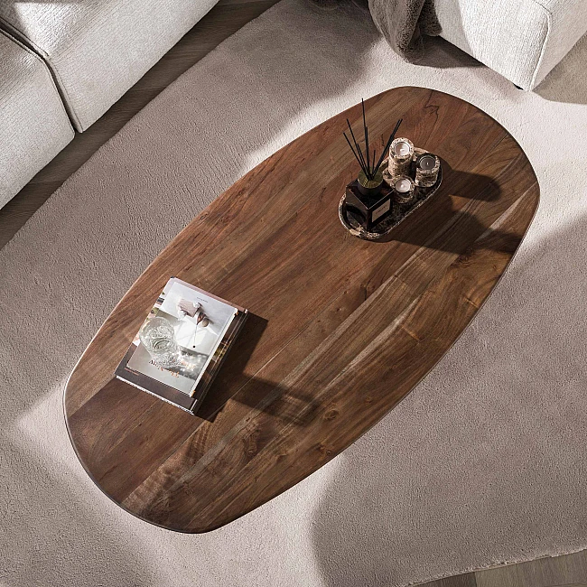 Konferenčný stôl 55-91 Central 135x70cm Drevo Acacia