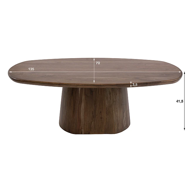 Konferenčný stôl 55-91 Central 135x70cm Drevo Acacia