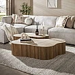 Konferenčný stôl 57-04T Ceramo 2-set 3D ceramik Travertine