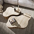 Konferenčný stôl 57-04T Ceramo 2-set 3D ceramik Travertine