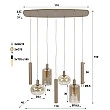Luster 60-23 Serene 4+3L Jantar Glass