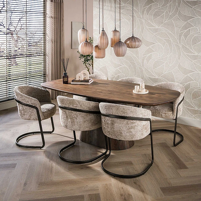 Luster 60-43 Altura 4+3L Frosted Sienna Brown Glass