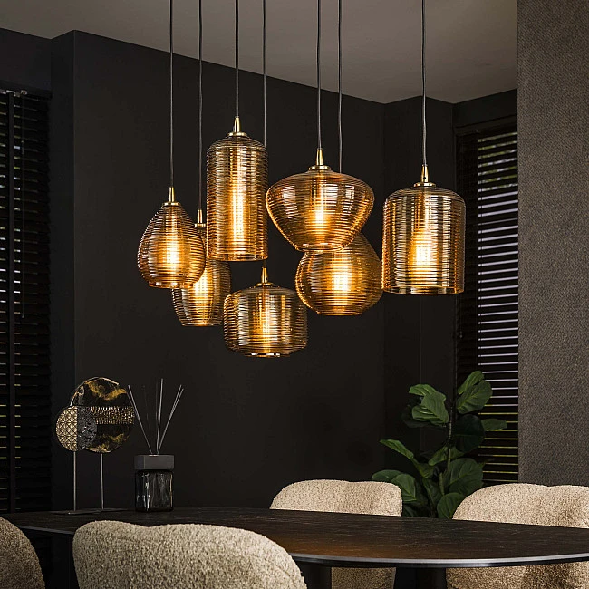 Luster 70-64 Stripe 4+3L Jantar Glass