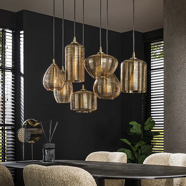 Luster 70-64 Stripe 4+3L Jantar Glass