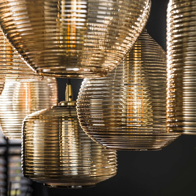 Luster 70-64 Stripe 4+3L Jantar Glass