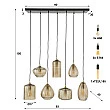 Luster 70-64 Stripe 4+3L Jantar Glass