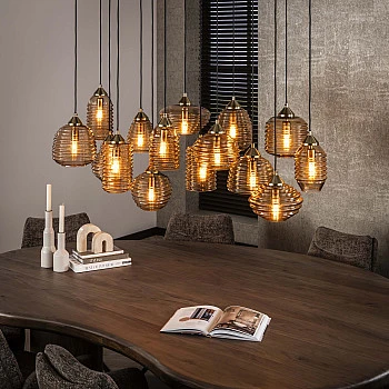 Luster 70-70 Rib 15L Jantar Glass